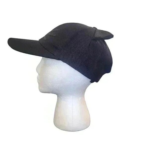 Collection Eighteen Unisex Adult Black Cotton Baseball Cap w Ears NEW - Picture 6 of 11